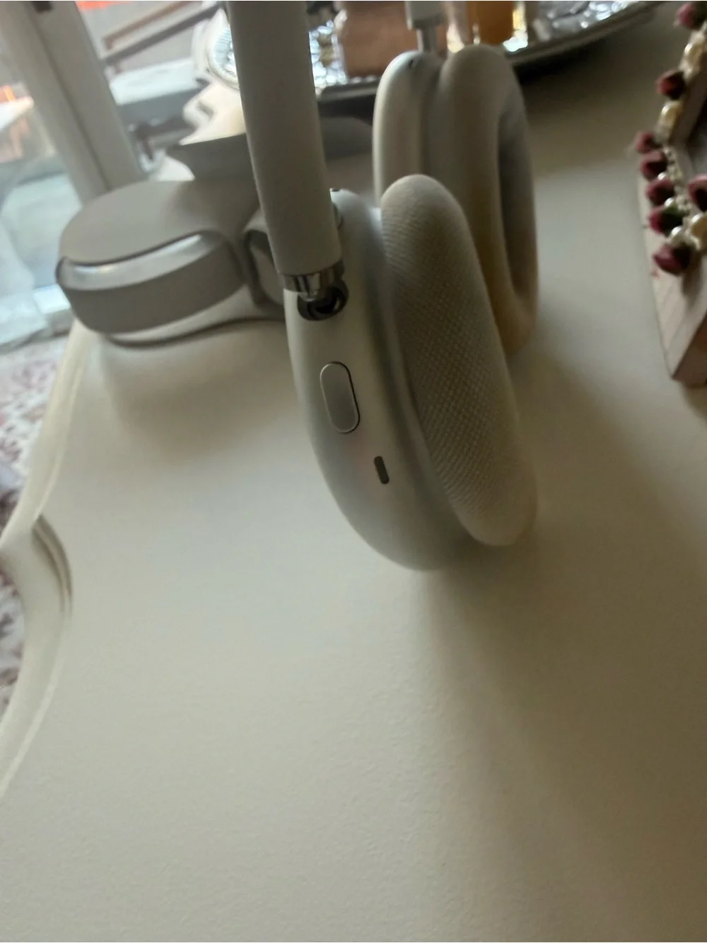 Apple Silver Over-Ear Headphones with White Mesh Headband